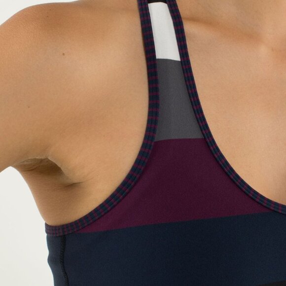 EUC 💎 Lululemon Pow Stripe Angel Wing Cool Racerback  Size 4 - Picture 4 of 9